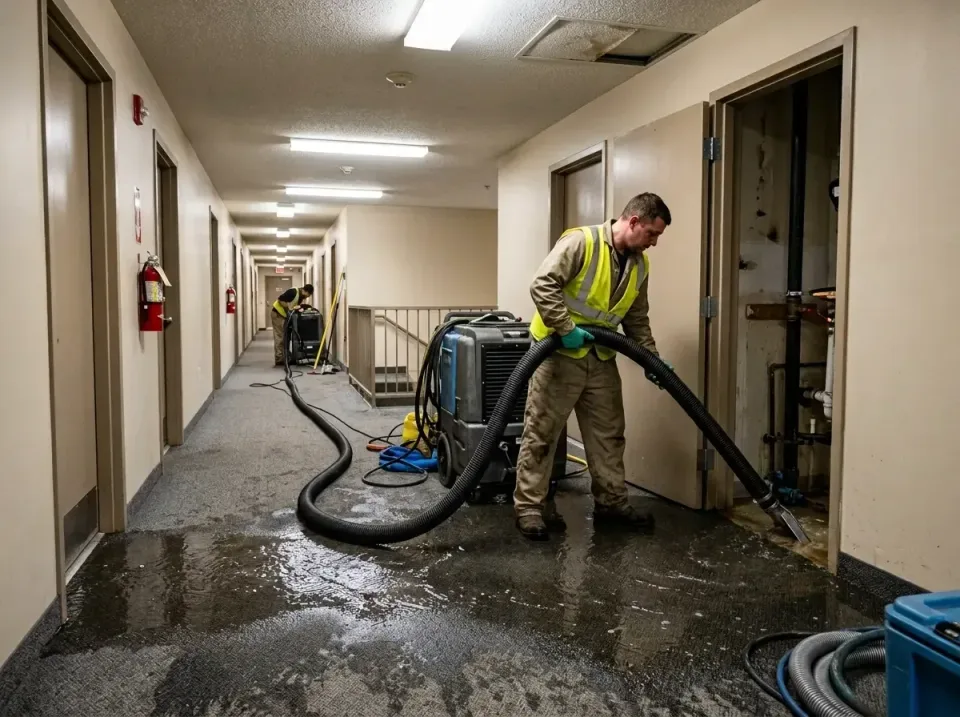 multi-unit-apartment-hallway-f-005 — frequently asked questions, Emergency Burst Pipe Water Extraction & Removal in Ballenge…